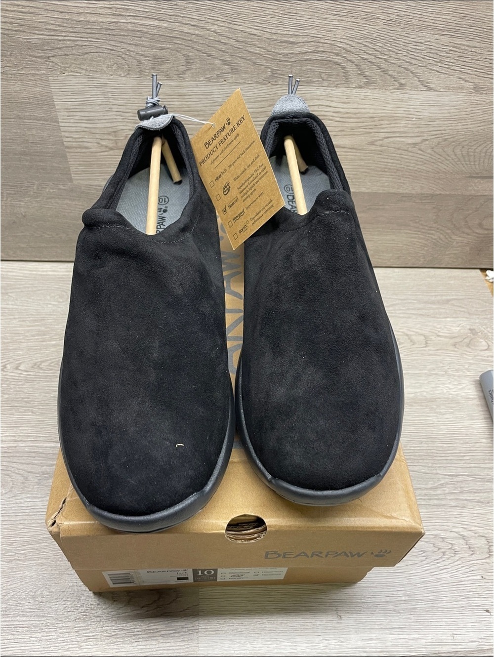 BearPaw Men's Black Suede Slip-On Loafers #187